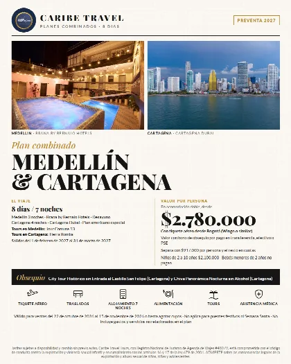 Afiche del plan Medellín y Cartagena