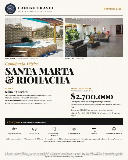Afiche del plan Combinado Mágico: Santa Marta y La Guajira